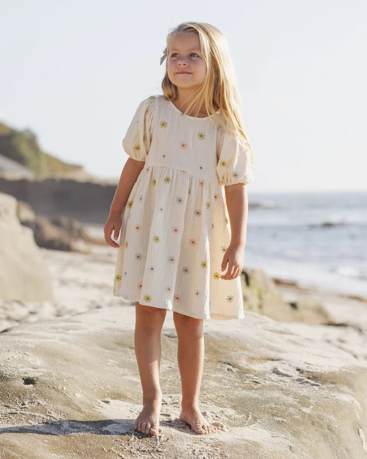Marley Dress | Embroidered Daisies | Rylee & Cru