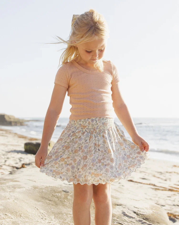 Pointelle Tee | Melon | Rylee & Cru