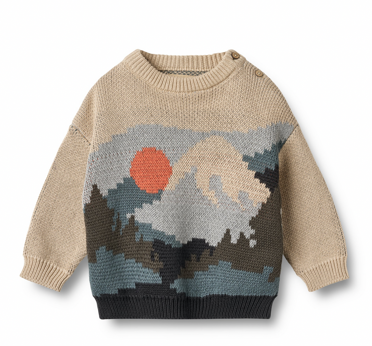 Jaquard Pullover William | Warm Sand | Wheat Clothing