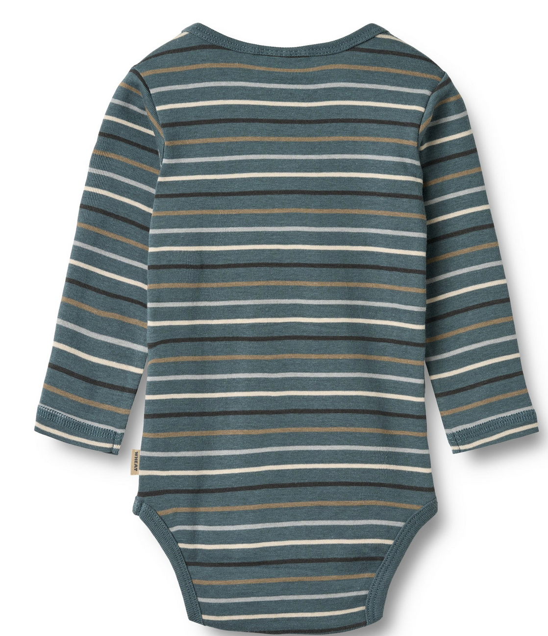 Long Sleeve Bodysuit Freddie | Blue Multi Stripe | Wheat Clothing