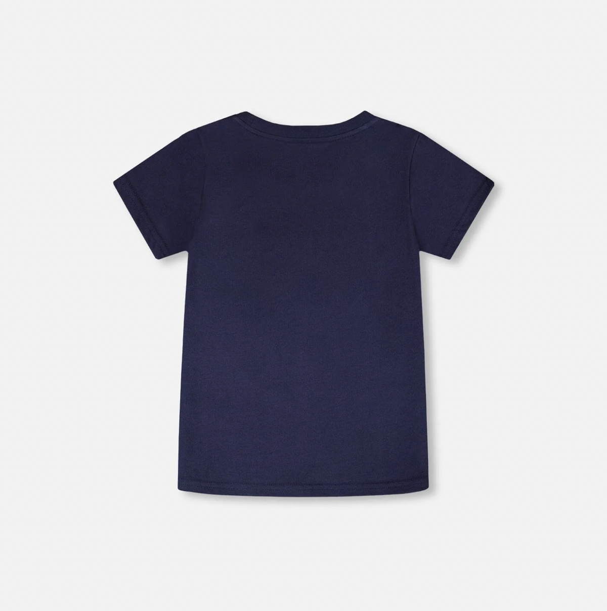 T-Shirt with Chest Pocket | Dark Blue | Deux par Deux
