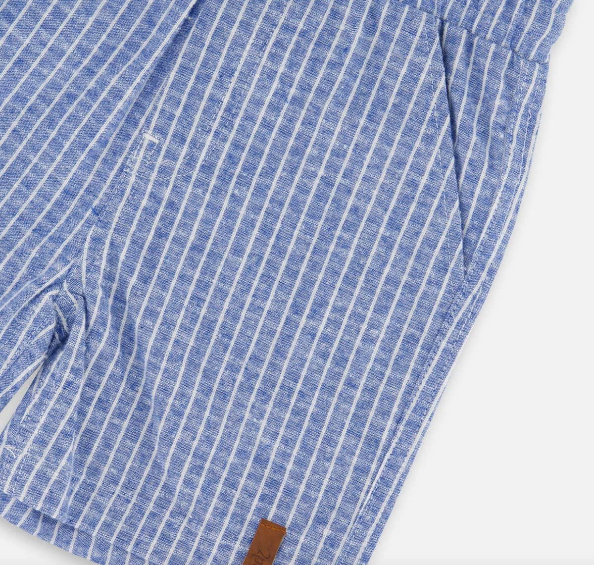 Chambray Short | Denim Stripe | Deux Par Deux