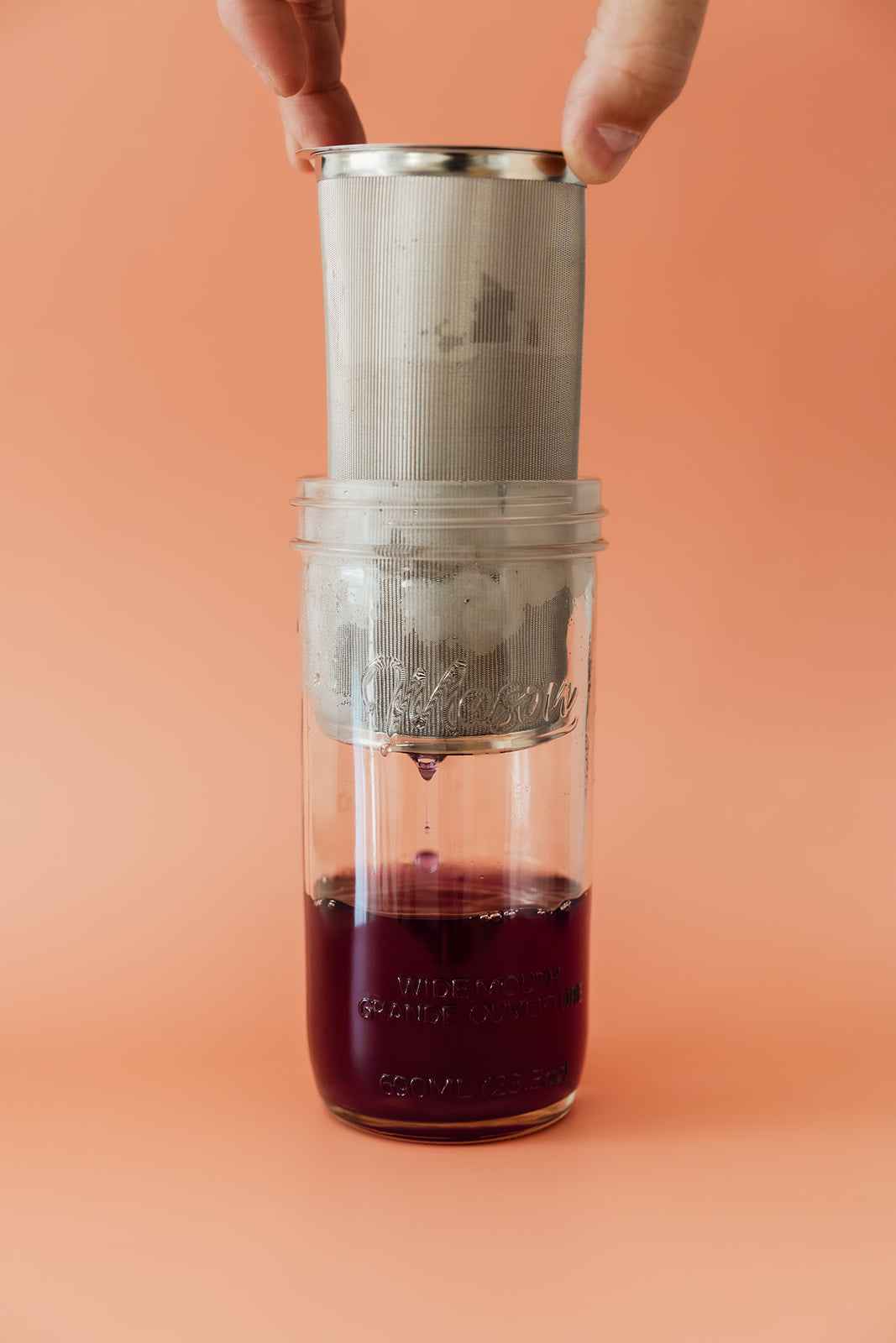 Iced Tea Infuser | Fits a Wide Mout Quart or 1/2 Gallon Mason Jar
