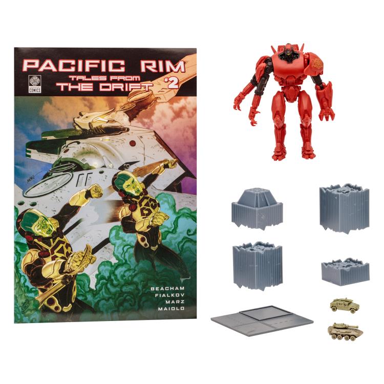 Pacific Rim: Tales From The Drift Crimson Typhoon 4" Action Figure Playset with Comic