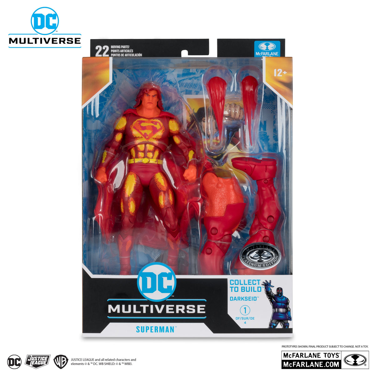 Justice League Task Force DC Multiverse Superman Action Figure - Collect to Build: Darkseid - Platinum / Chase