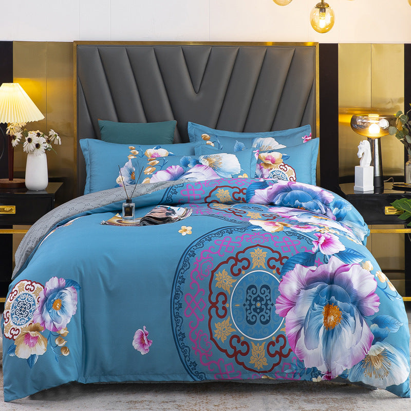 Brushed Floral Winter Bedding Set