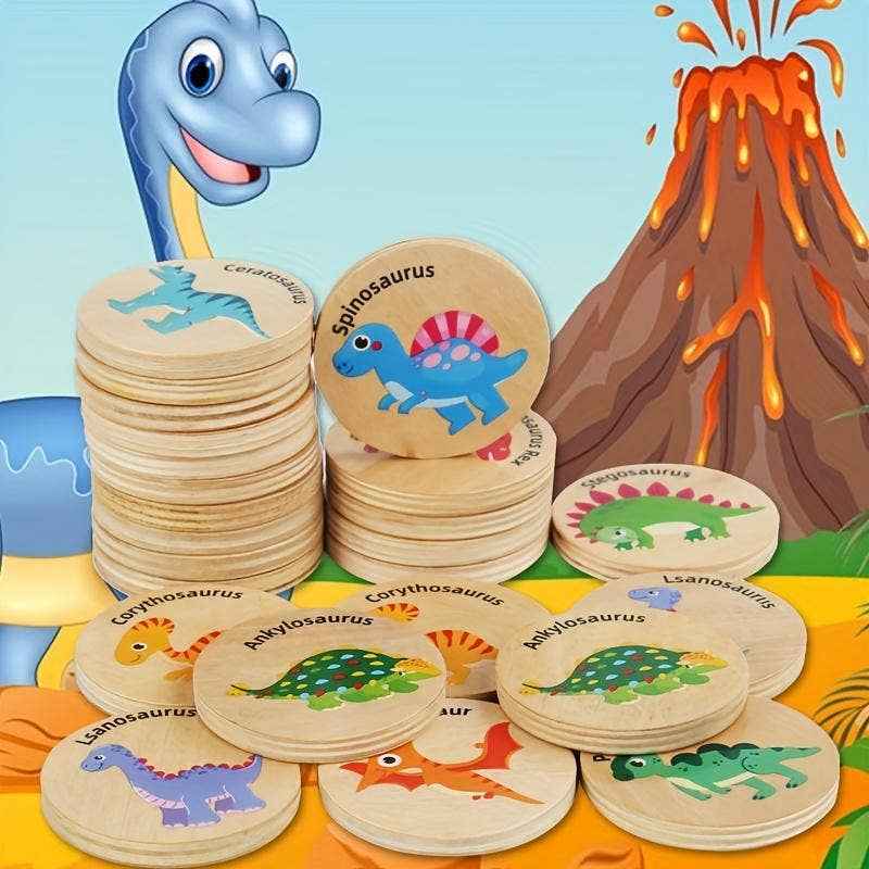 KiddieKickz - Dinosaur Memory Matching Game - Ages 3+