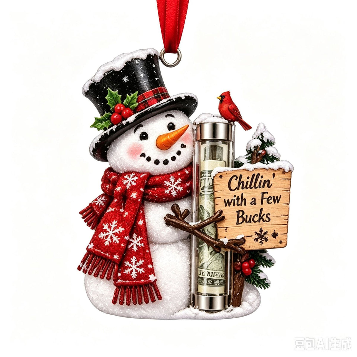 Christmas Cash Holder Ornament
