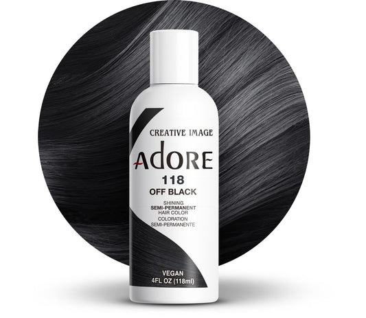 Adore Semi-Permanent Hair Color - 118 Off Black 4 oz