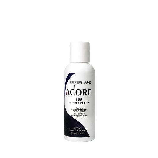 Adore Semi-Permanent Hair Color - 125 Purple Black 4 oz