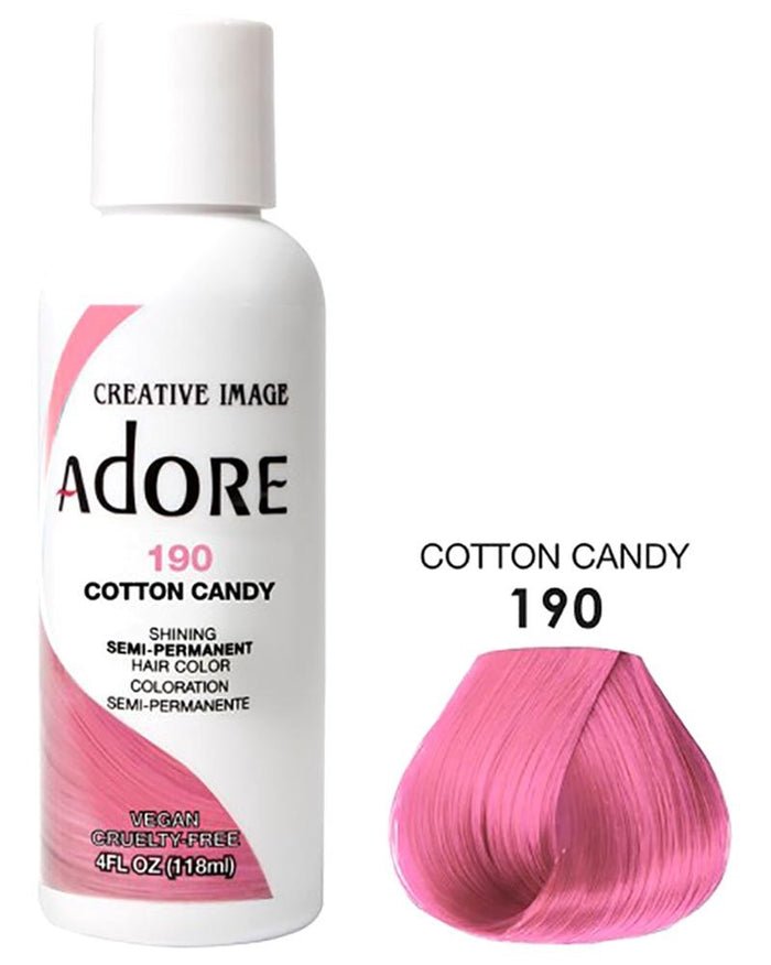 ADORE SEMI-PERMANENT HAIR COLOR - 190 COTTON CANDY 4OZ