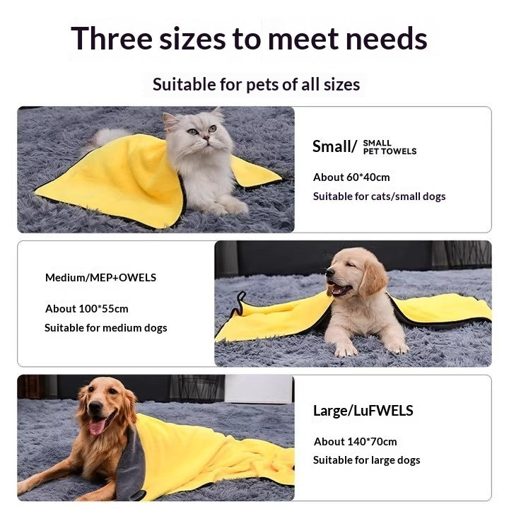 Pet Towel Super Absorbent Quick-Drying Bath Towel For Dogs And Cats Specifically For Golden Retrievers