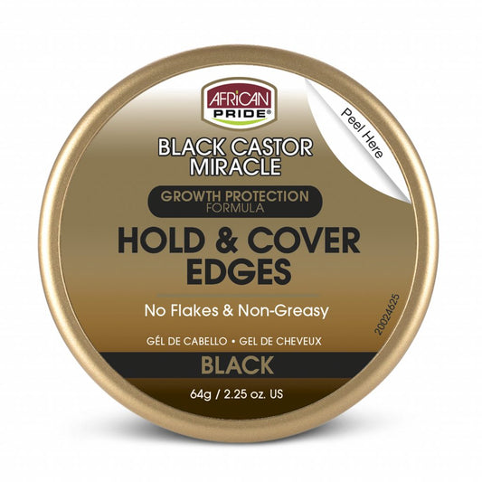 African Pride Black Castor Hold & Cover Edges 2.25 oz