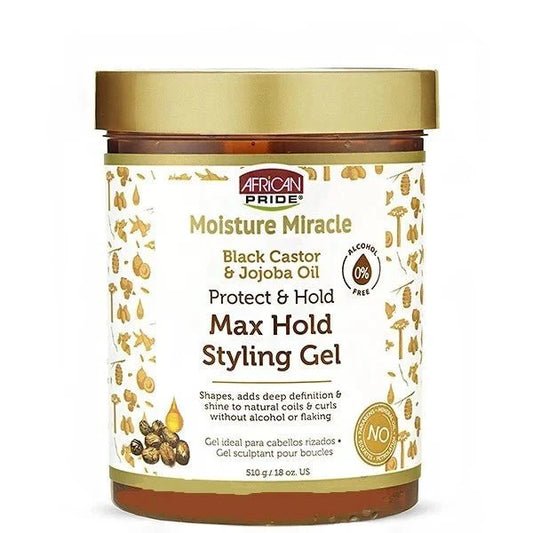 African Pride Black Castor & Jojoba Oil Gel Max Hold 18 oz