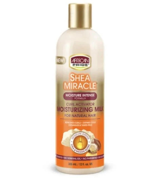 African Pride Shea Miracle Curl Activator Moisturizing Milk 12 oz