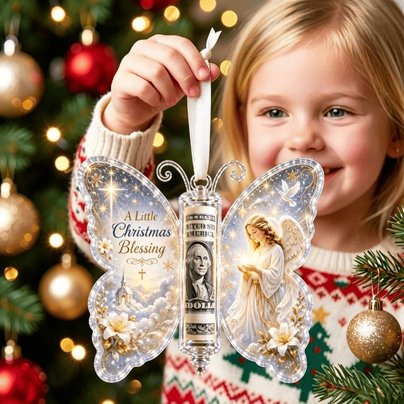 Christmas Butterfly Cash Gift Ornament