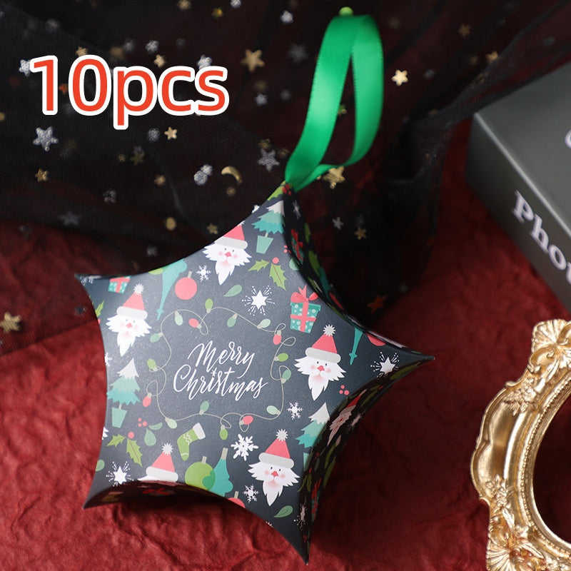 Christmas Gift Boxes Santa Claus Candy Box Star Shape Merry Christmas Boxes Bags for Home New Year Xmas Decor Kids Gifts