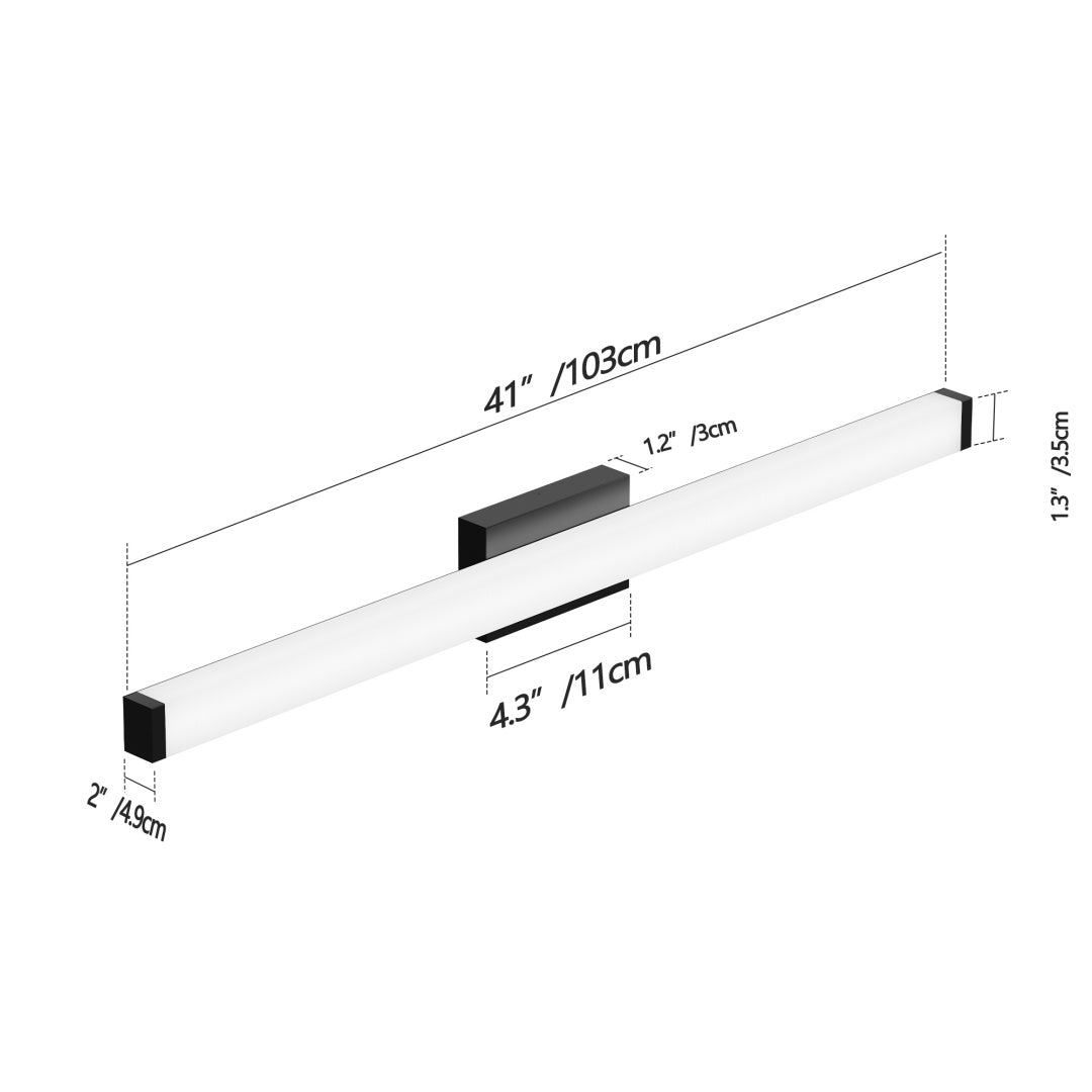 Bathroom Vanity Light Black - 41 Inch (United States Delivery Only)