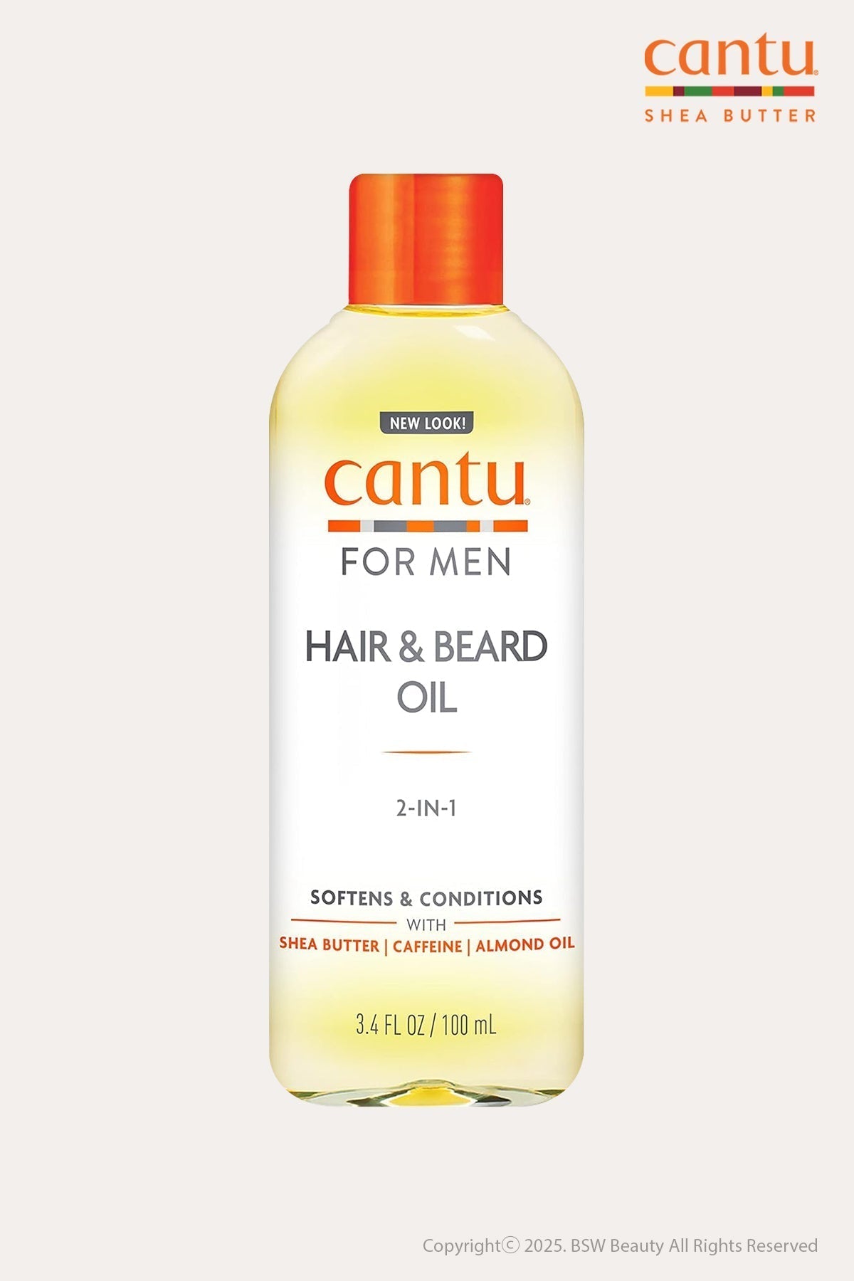 CANTU Men's Hair & Beard Oil 2 In 1 3.4OZ