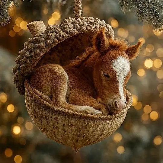 Chestnut Squirrel Hedgehog Christmas Ornament Pendant