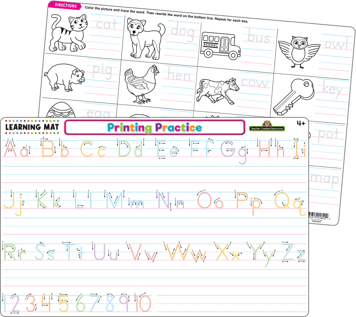 Teacher Created Resources - Printing Practice Learning Mat - Large Table Mat - Ages 4+