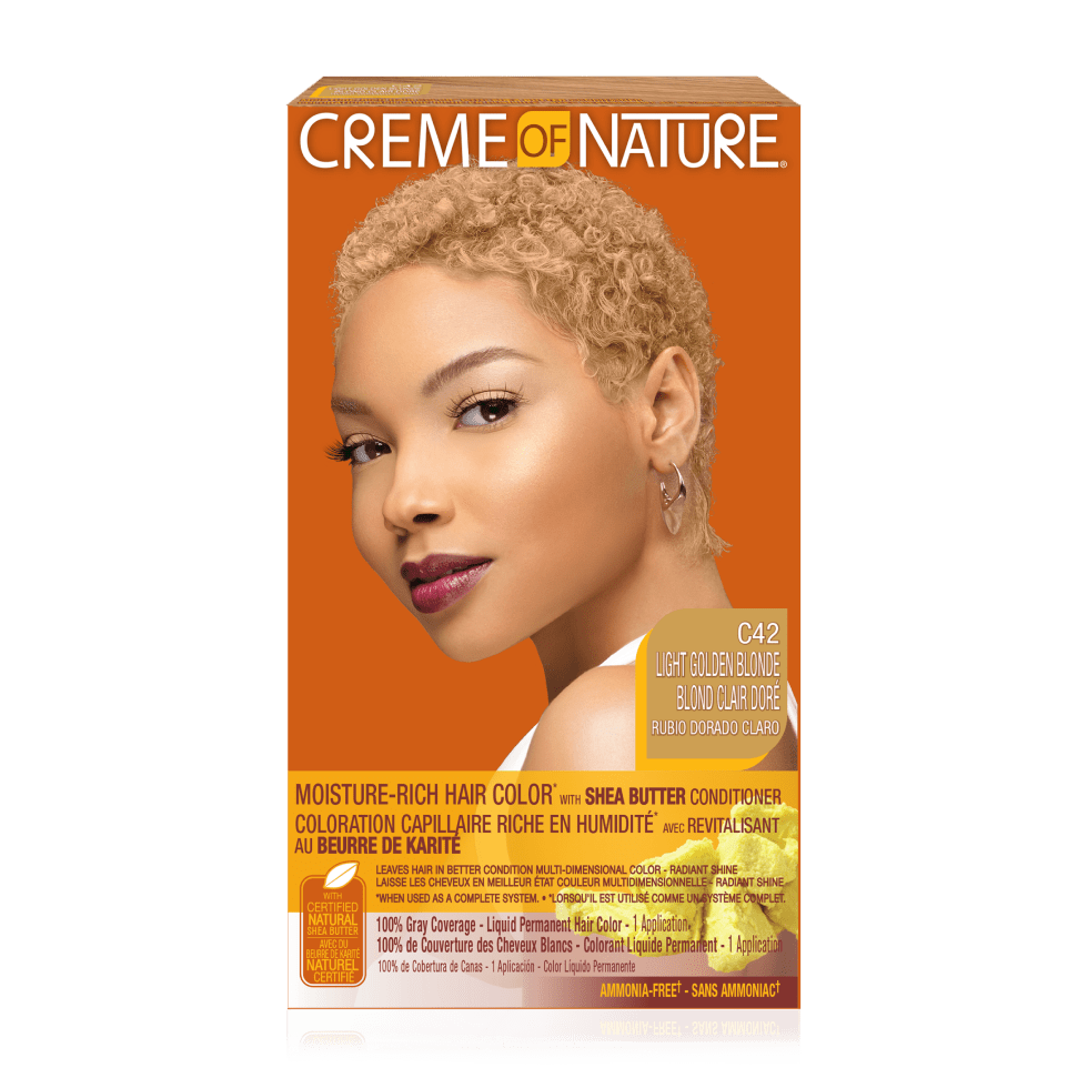 CREME OF NATURE  MOISTURE-RICH HAIR COLOR - C42 LIGHT GOLDEN BLONDE