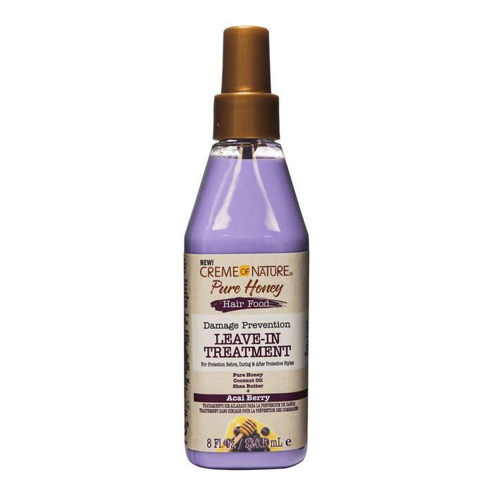 Creme of Nature Pure Honey Hair Food Acai Berry Leave In Treatment 8 oz