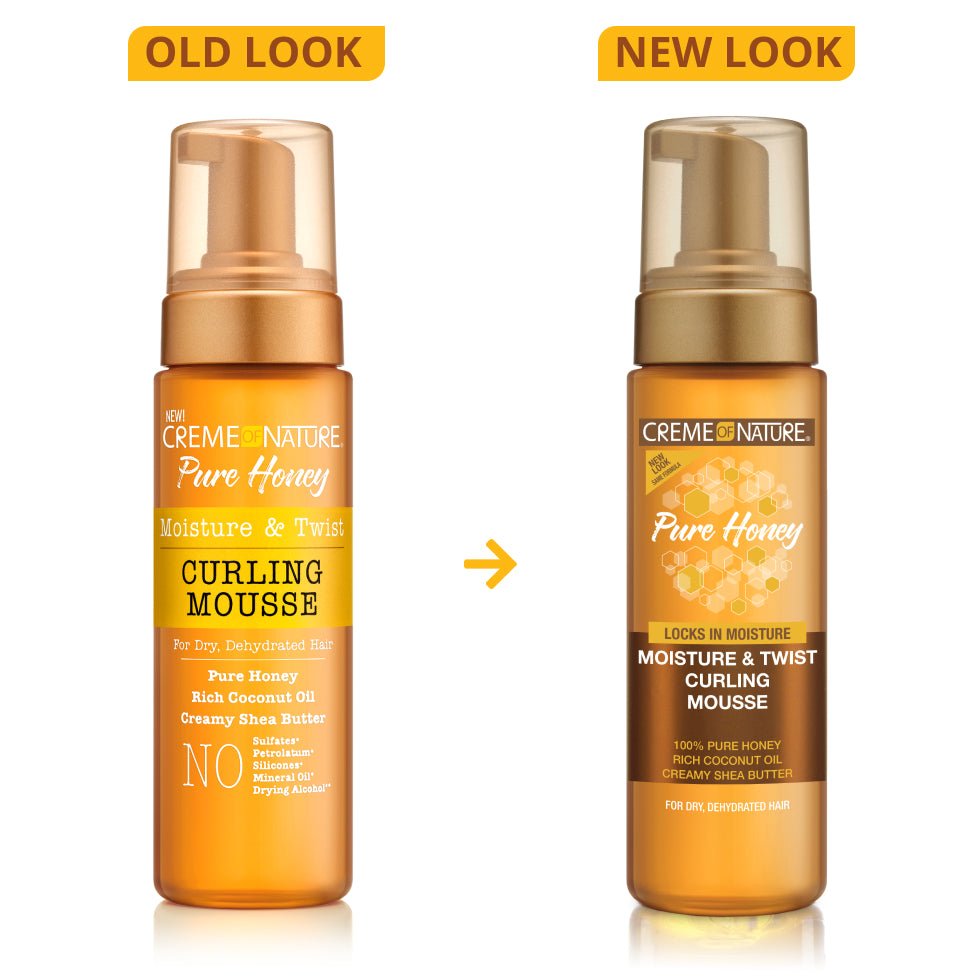 CREME OF NATURE PURE HONEY MOISTURE & TWIST CURLING MOUSSE 7 OZ