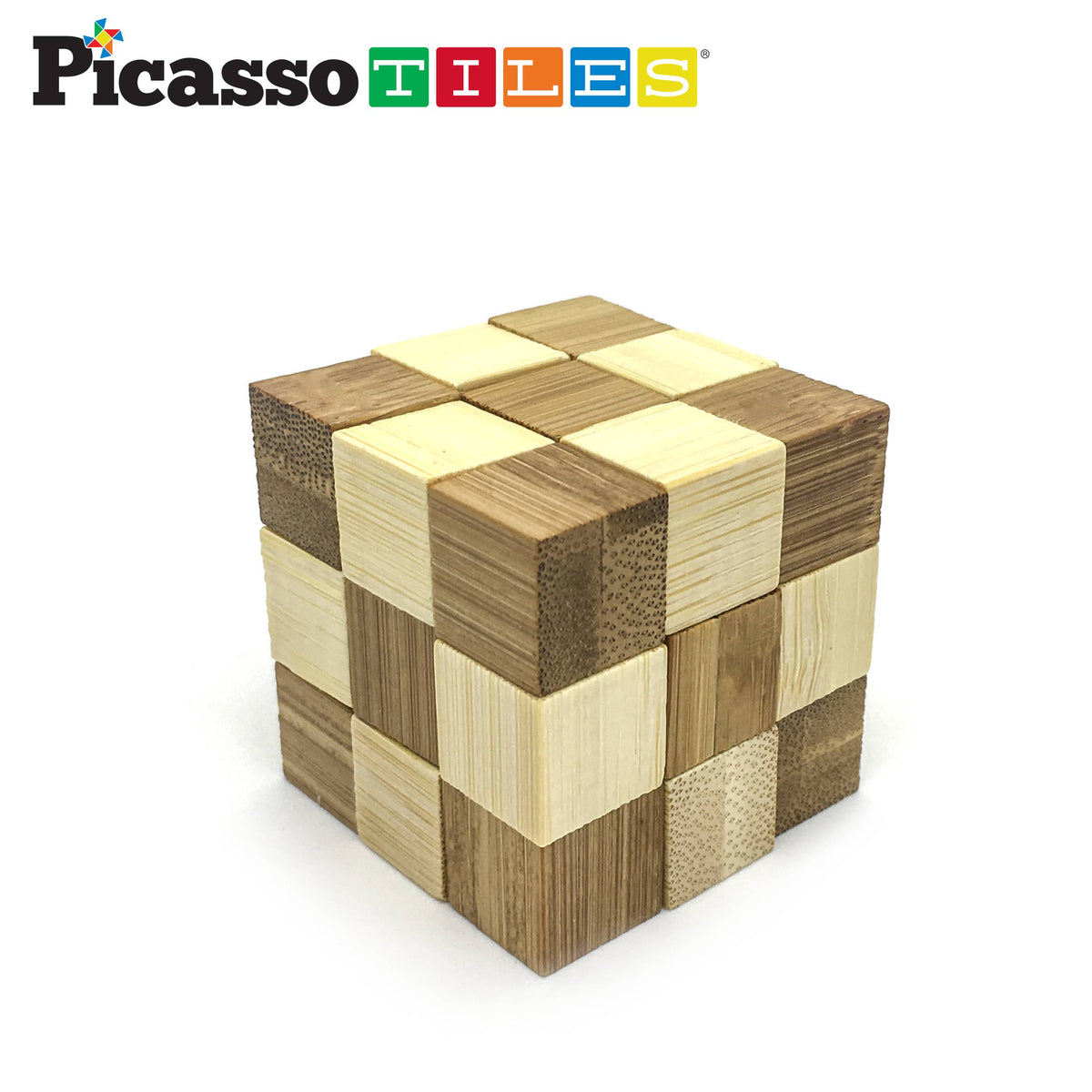 PicassoTiles - PicassoTiles 8PK Wooden Logic Puzzle - Ages 6+