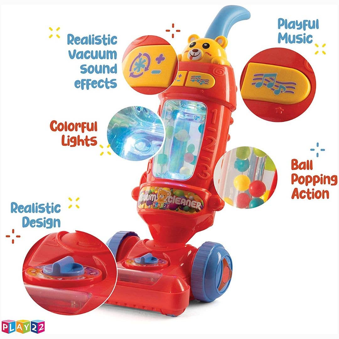 Play22 - Kids Vacuum Cleaner Toy for Toddler with Lights & Sounds - Ages 3+