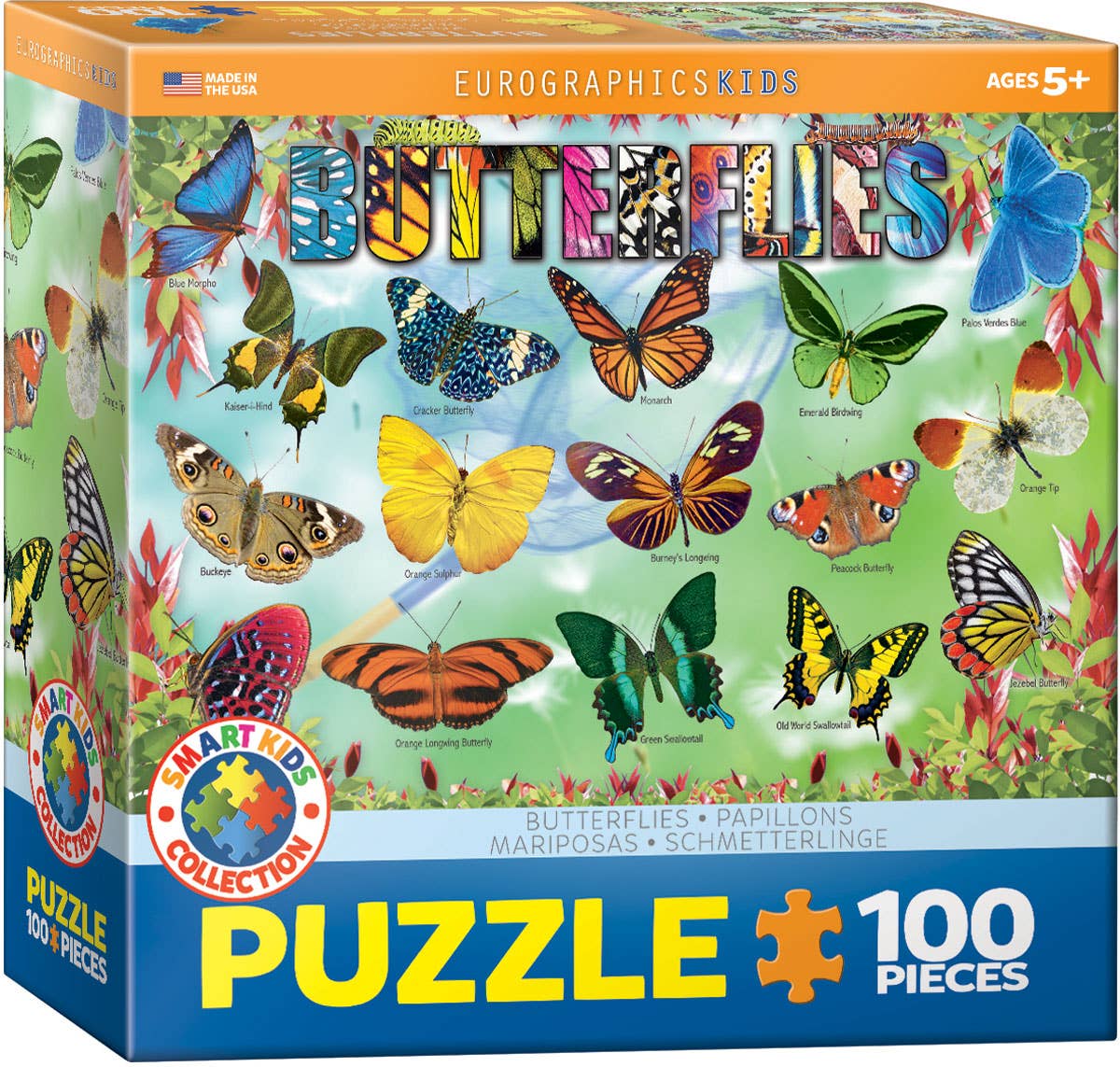 Eurographics Garden Butterflies 100-Piece Puzzle - Ages 5+