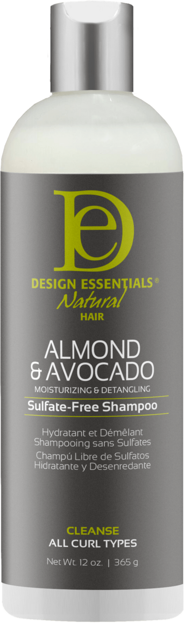 DESIGN ESSENTIALS ALMOND&AVOCADO SULFATE FREE SHAMPOO 12OZ