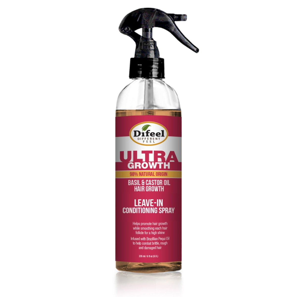 DIFEEL Ultra Growth Basil & Castor Hair Oil Leave in Conditioning Spray 6 oz