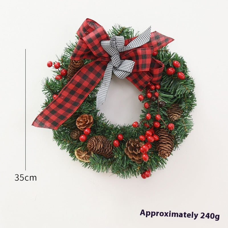 Christmas Garland Bow Christmas Door Hanging Window Decoration Christmas Decorations