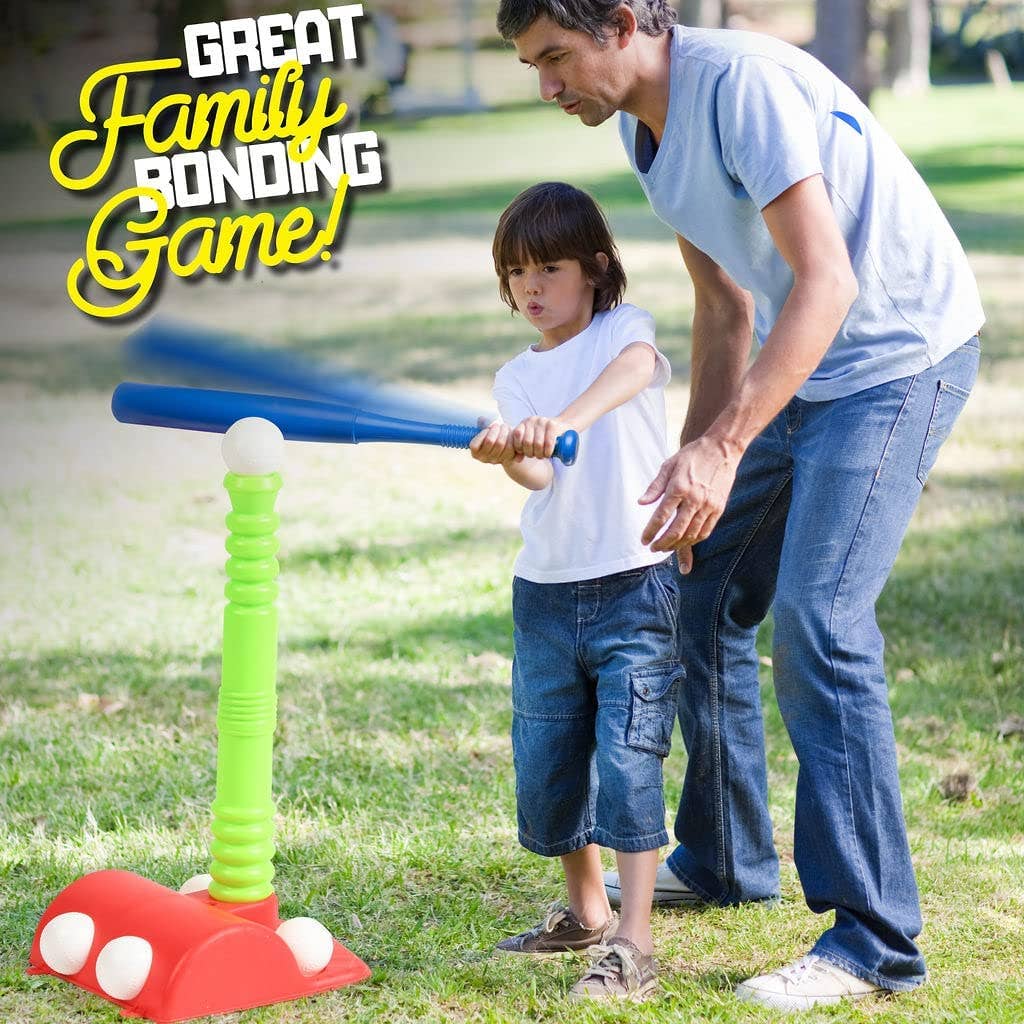 Play22 - T Ball Set with 20" Batting Tee and 8 Balls - Ages 3–5