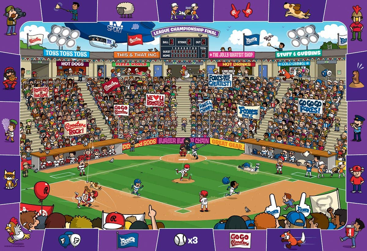 Eurographics Baseball Spot & Find 100-Piece Puzzle - Ages 5+