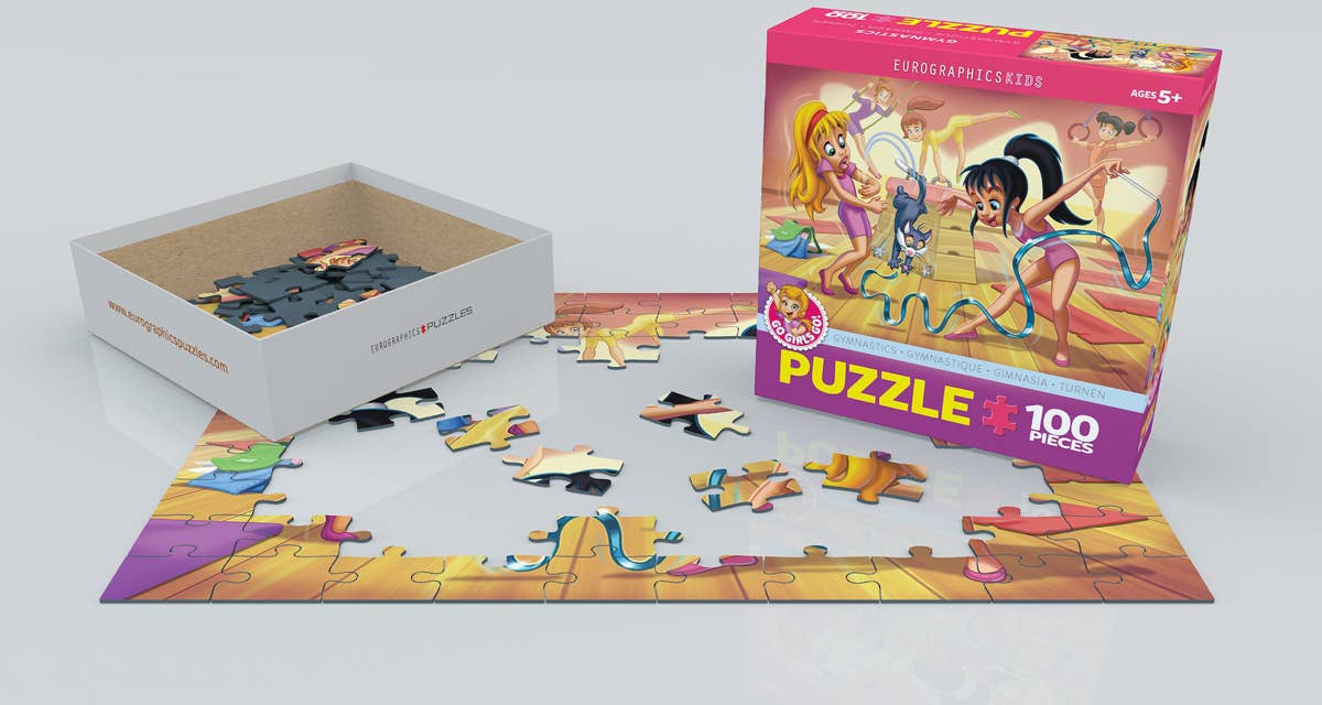 Eurographics Go Girls Go! Gymnastics 100-Piece Puzzle - Ages 5+