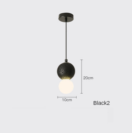 Terrazzo Glass Pendant Light - Modern Nordic Cement Chandelier for Restaurant Bar