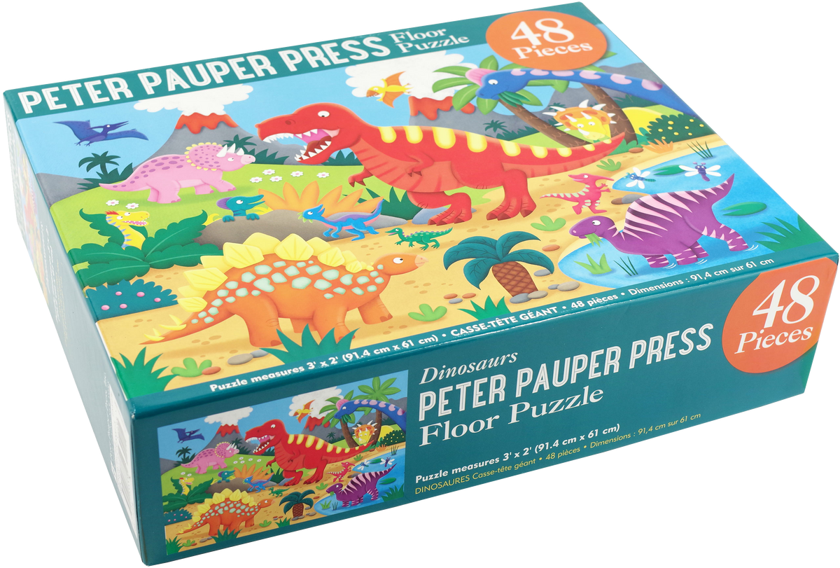 Peter Pauper Press - Dinosaurs Kids' Floor Puzzle - Ages 3+
