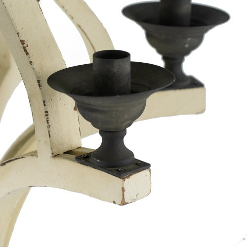 6-Light Wood Chandelier with Adjustable Chain (United States Delivery Only)