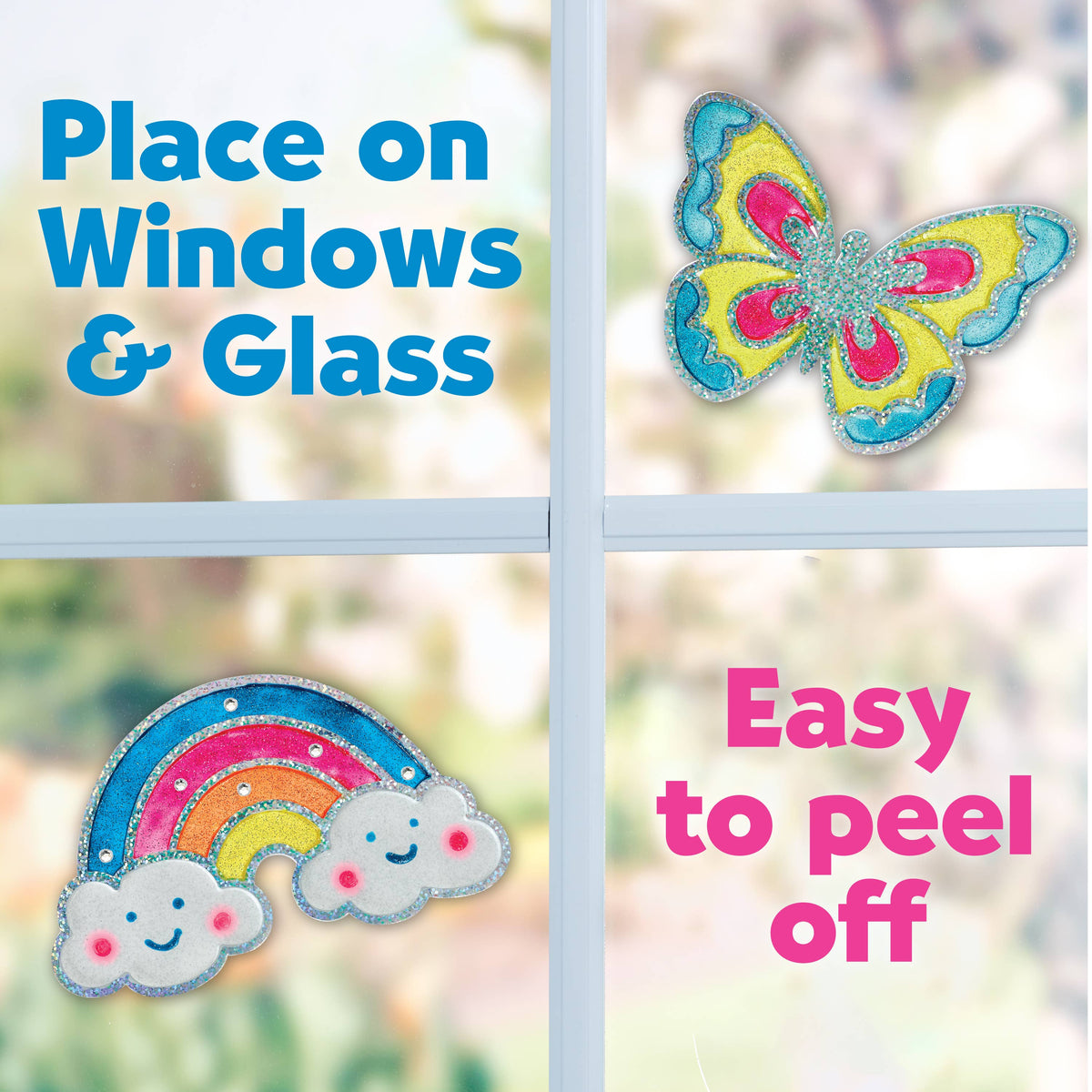 Faber-Castell / Creativity for Kids - Easy Sparkle Window Art Mini Kit Craft Kit - Ages 6+
