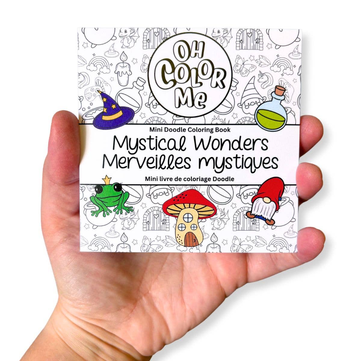 Oh Color Me - Mini Coloring Book Mystical Wonders, 4"x4" - Canadian Brand - Ages 2+