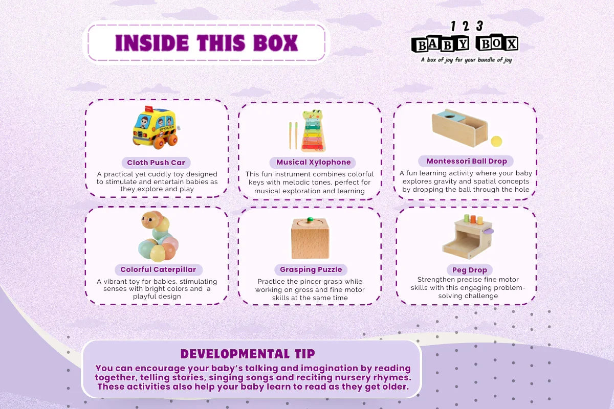 123 Baby Box Montessori Educational Box - Ages 11–12 Months