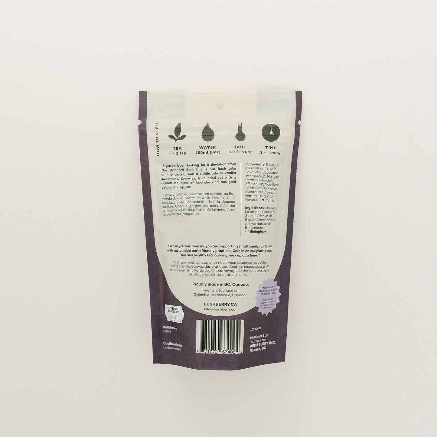Organic Lavender Earl Tea