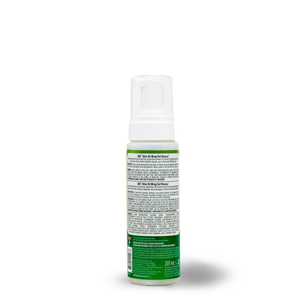 ORS Olive Oil Hold & Shine Wrap Set Mousse Infused with Coconut Oil for Restorative Shine 7OZ
