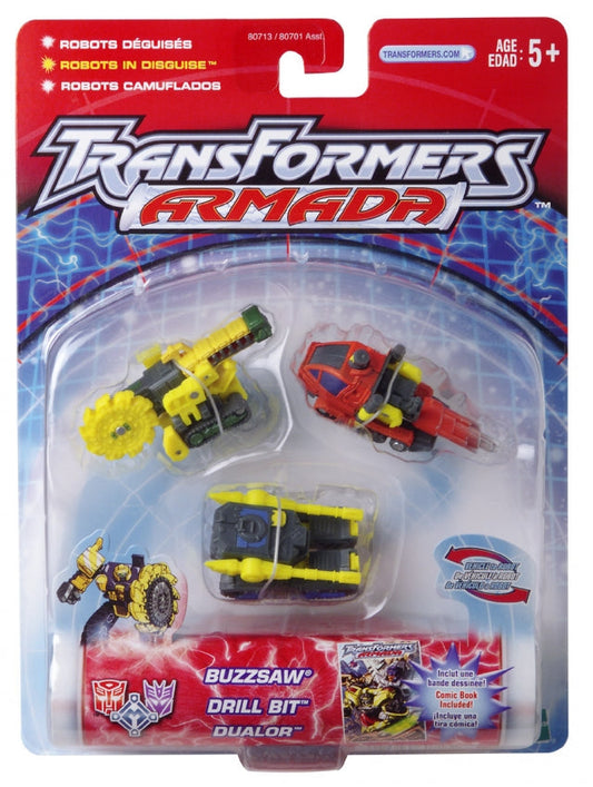 Transformers Armada Buzzsaw Drill Bit Dualor Figure Set
