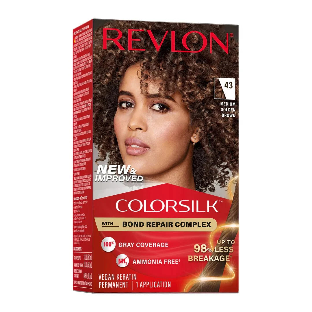 REVLON COLORSILK BEAUTIFUL COLOR - 43 MEDIUM GOLDEN BROWN