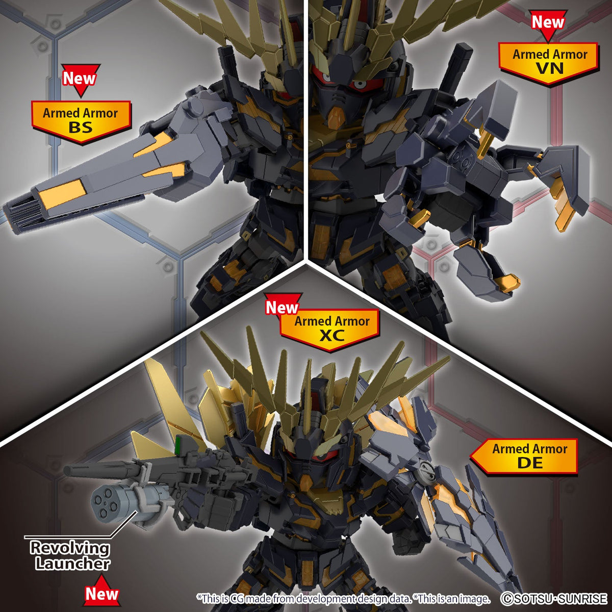 SD GUNDAM CROSS SILHOUETTE UNICORN GUNDAM 02 BANSHEE - DESTROY MODE- & BANSHEE NORN PARTS SET