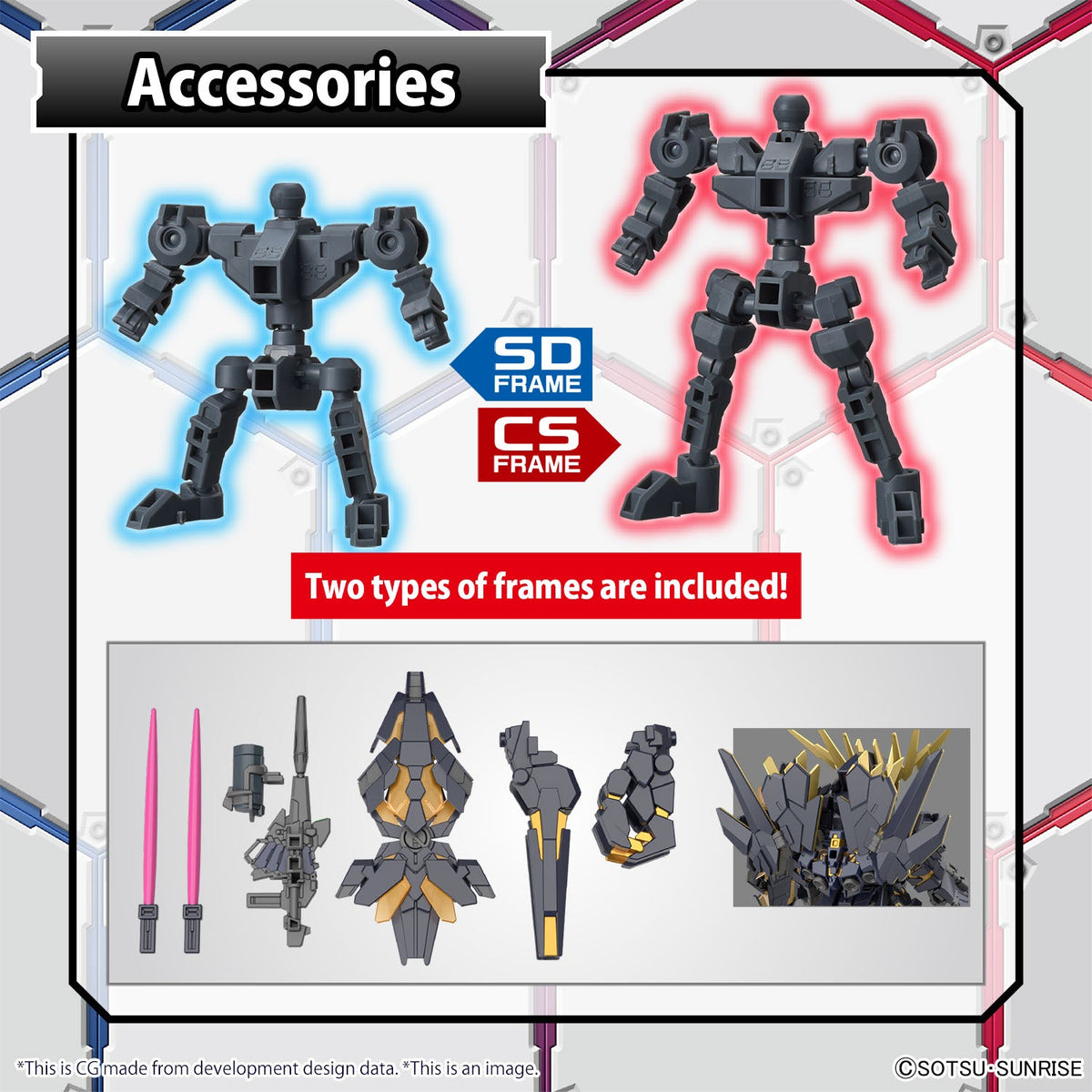 SD GUNDAM CROSS SILHOUETTE UNICORN GUNDAM 02 BANSHEE - DESTROY MODE- & BANSHEE NORN PARTS SET