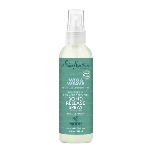SHEAMOISTURE Wig & Wave Moisturizing Shine Enhancing Bond Release Hair Spray with Tea Tree & Borage Seed, 4.1 oz